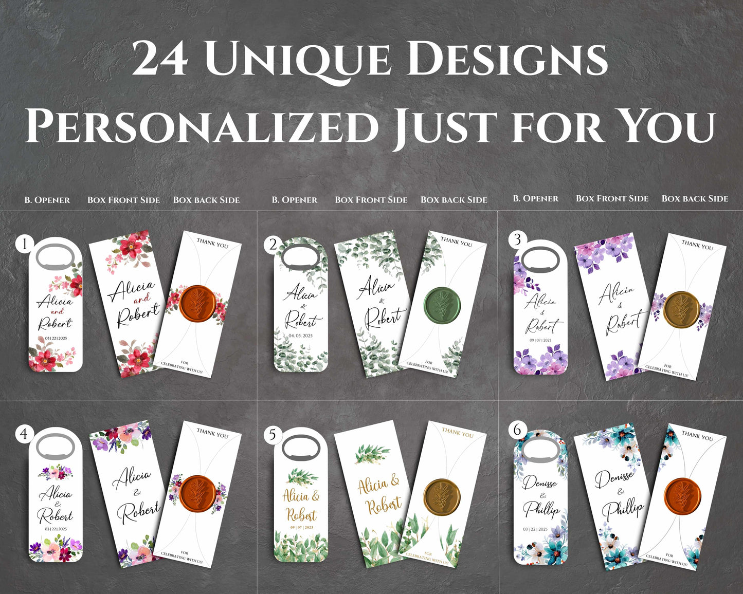 Wedding Bottle Opener Favors With Box