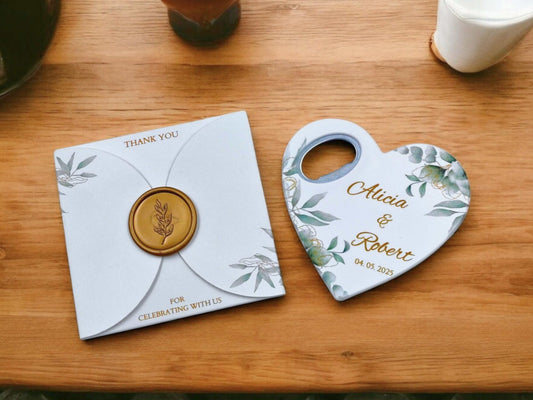 Heart-shaped Bottle Opener with Box/Wedding Party Favors.