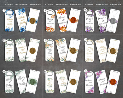 Birthday Party Favors 24 Different Design/ Bottle oepener Favors for Guests
