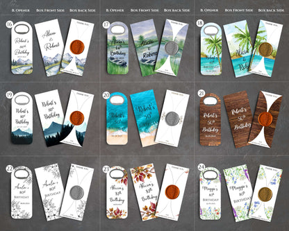 Birthday Party Favors 24 Different Design/ Bottle oepener Favors for Guests