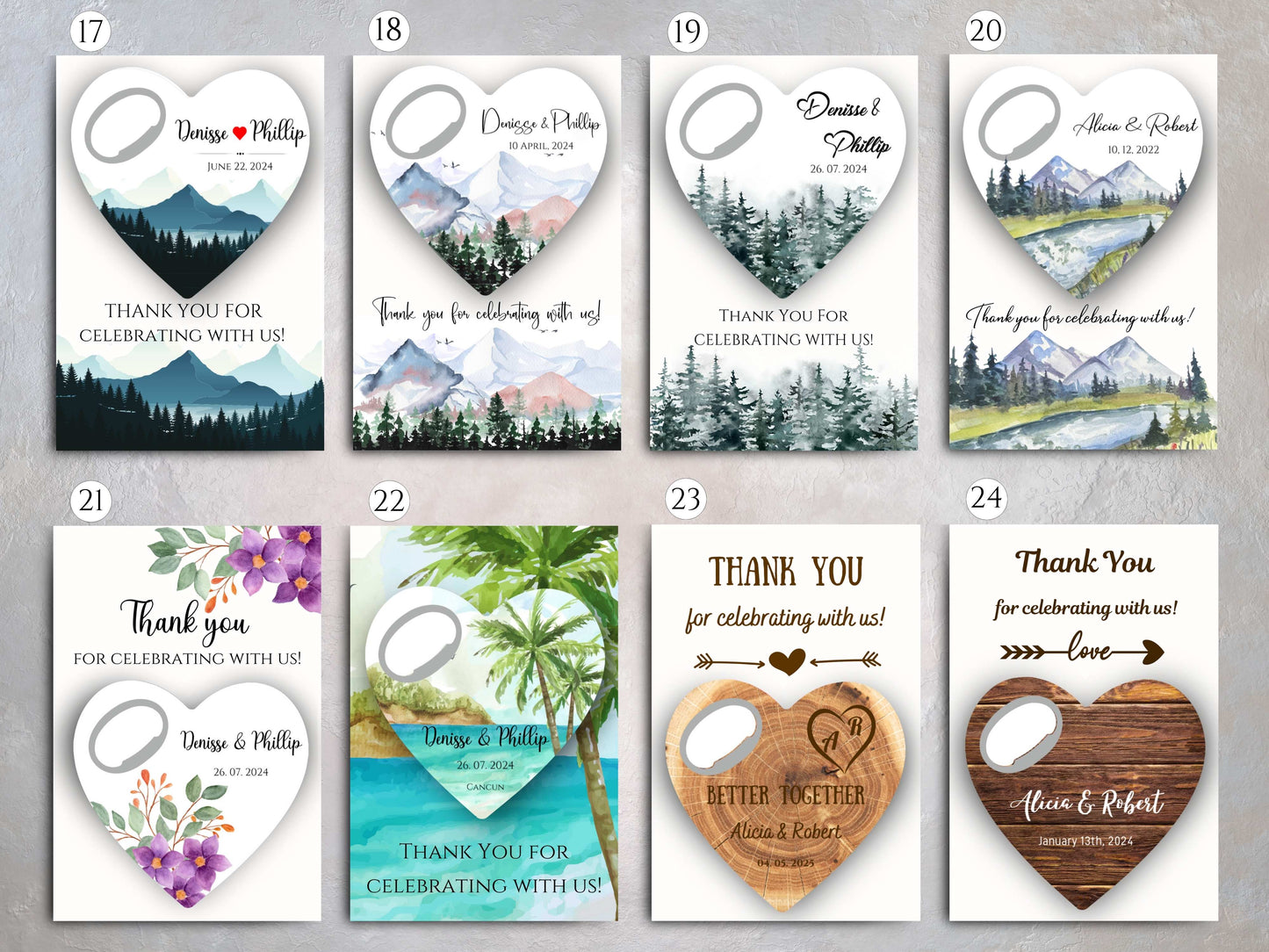 Wedding Favors/ Bottle Opener and Card