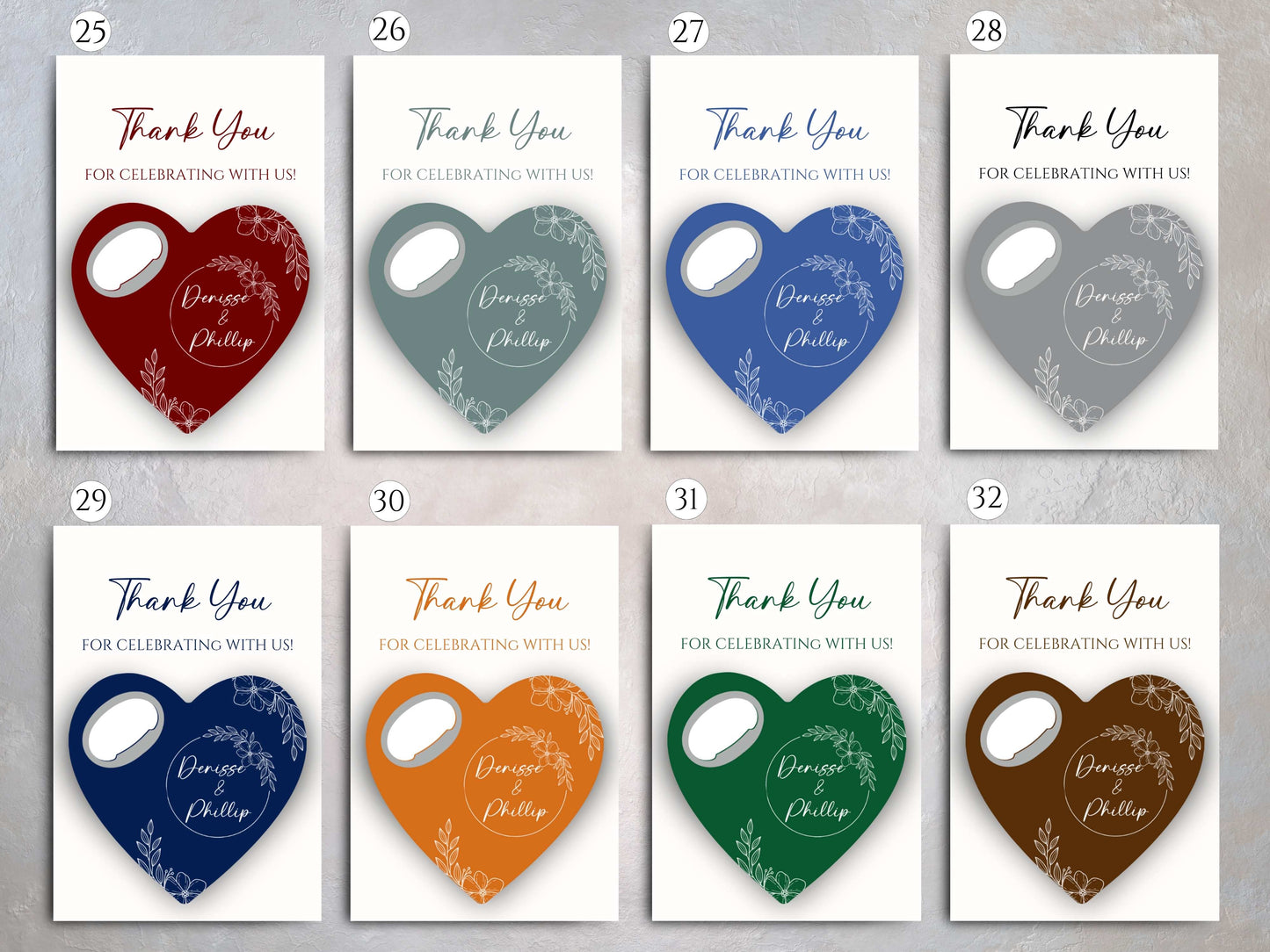Wedding Favors/ Bottle Opener and Card