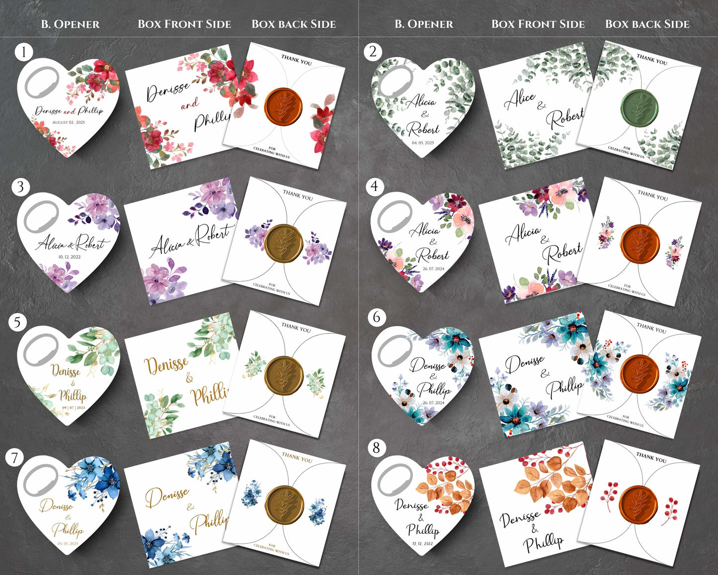 Heart-shaped Bottle Opener with Box/Wedding Party Favors.