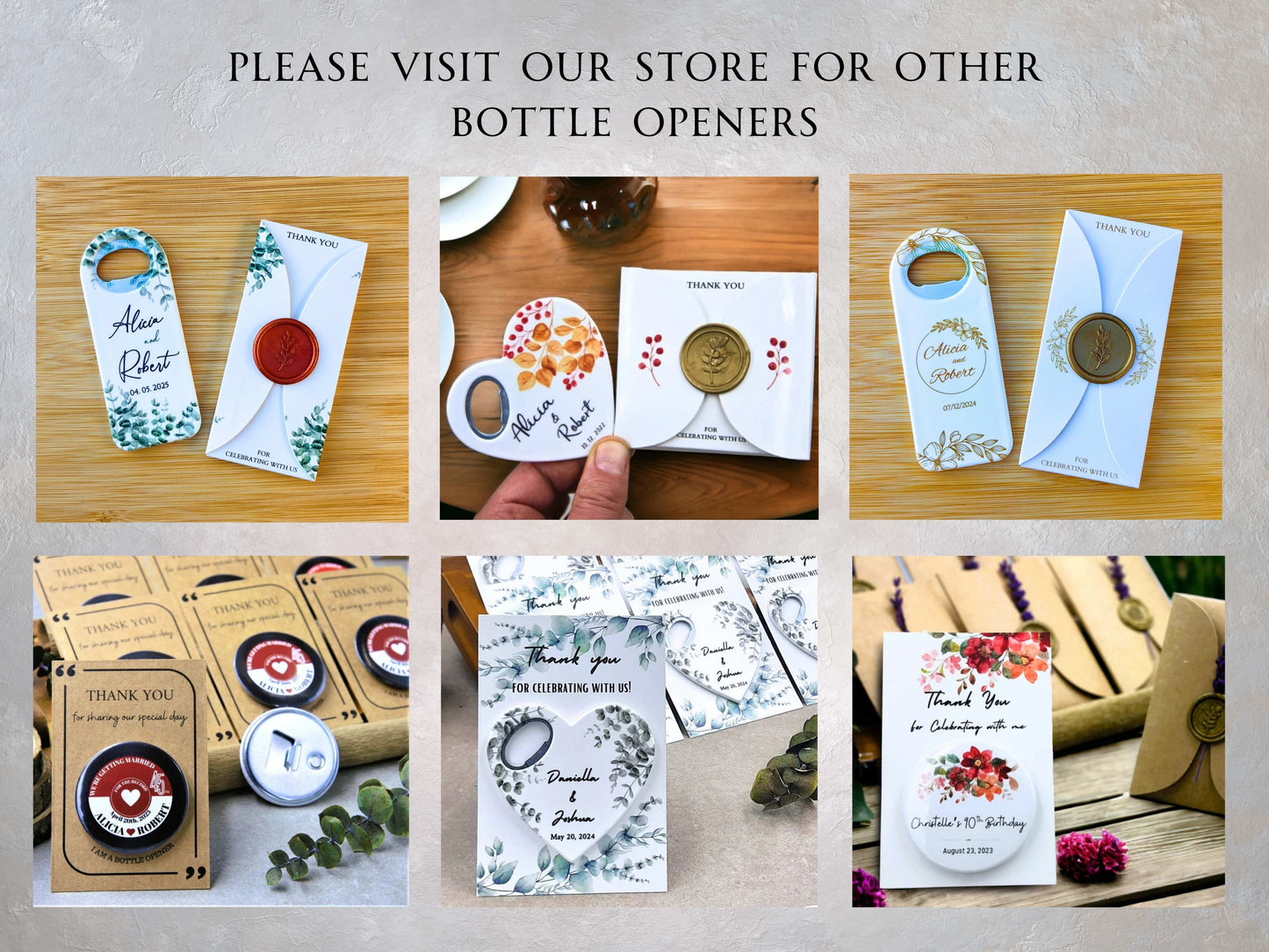 Wedding Favors/ Bottle Opener and Card