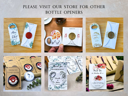 Wedding Favors/ Bottle Opener and Card