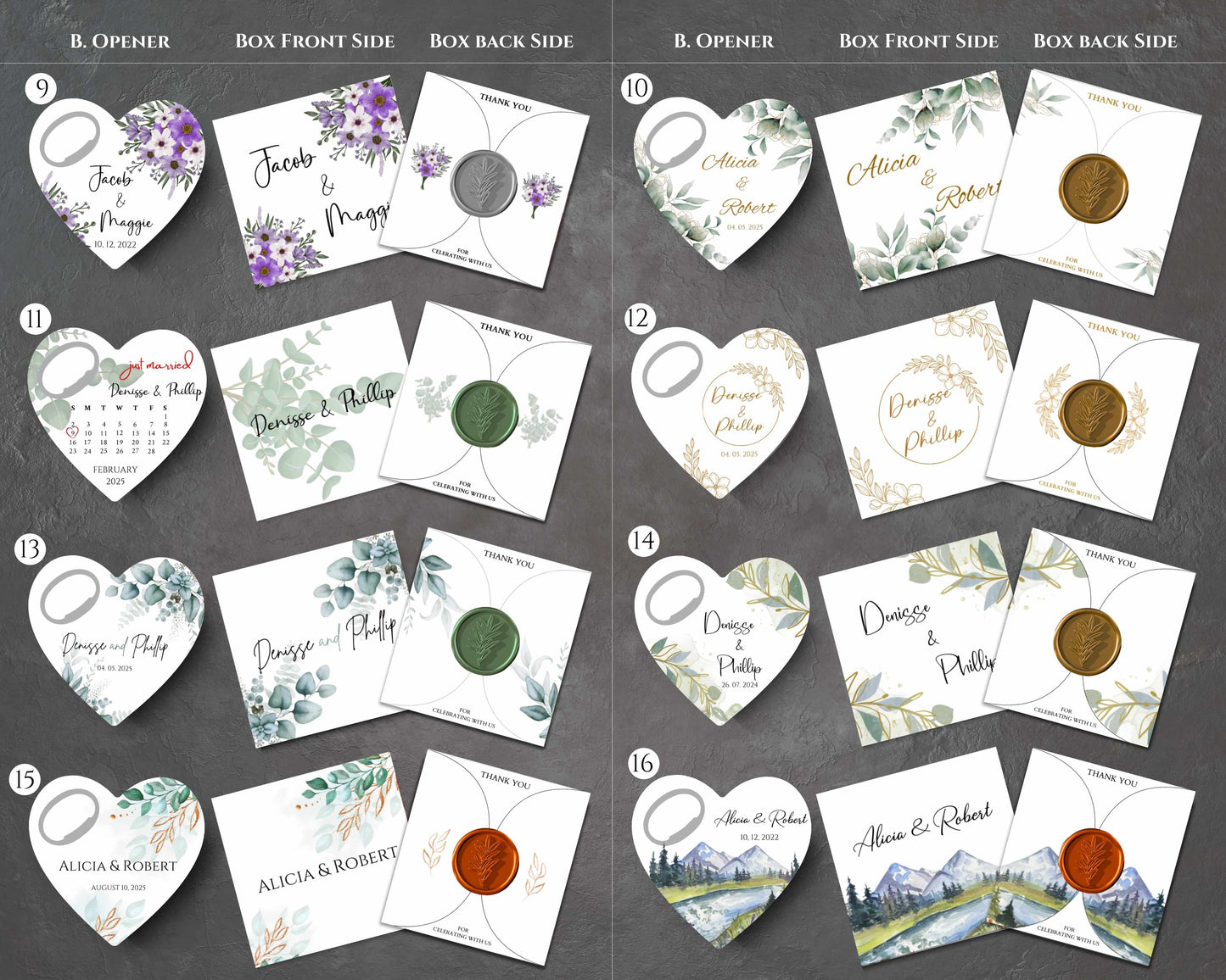 Heart-shaped Bottle Opener with Box/Wedding Party Favors.