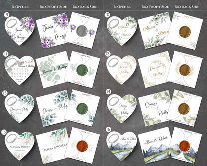 Heart-shaped Bottle Opener with Box/Wedding Party Favors.