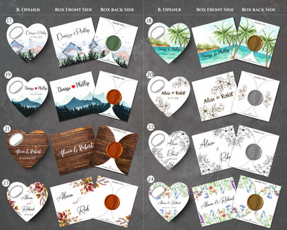 Heart-shaped Bottle Opener with Box/Wedding Party Favors.