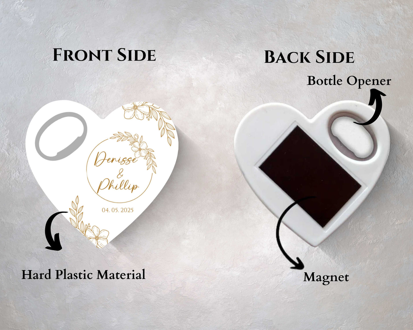 Heart-shaped Bottle Opener with Box/Wedding Party Favors.