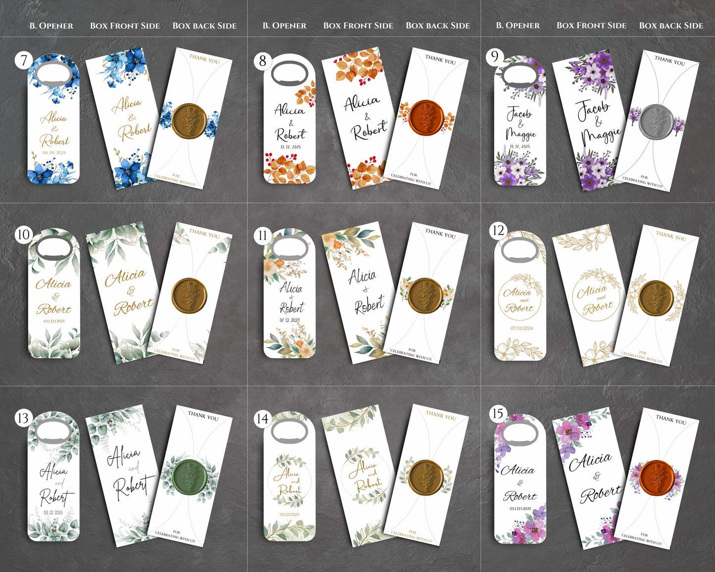 Wedding Bottle Opener Favors With Box